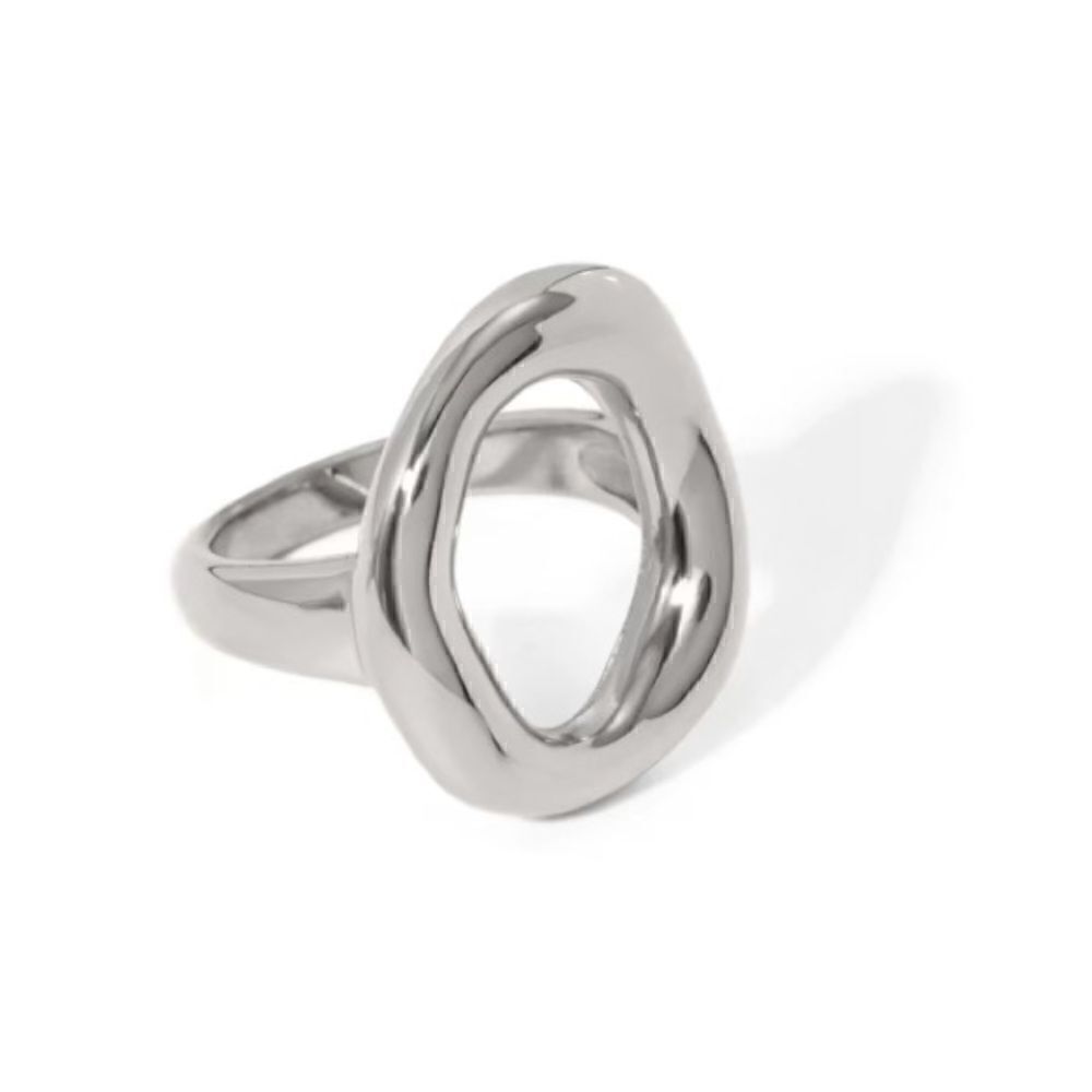 Silver geo ring M375